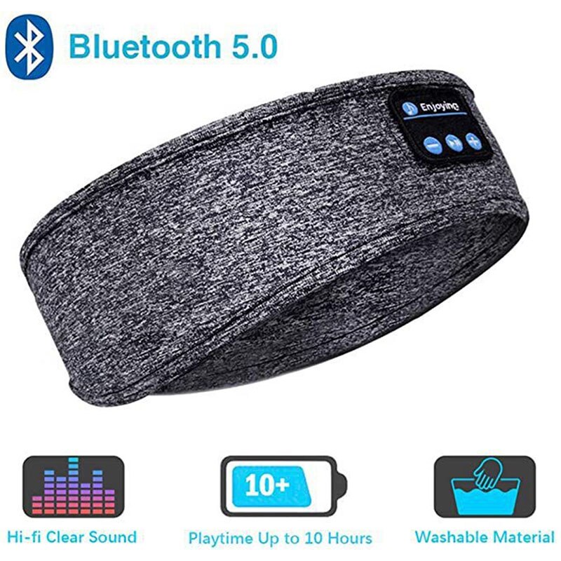 Bandeau écouteurs Bluetooth Pour Dormir - Masque De Nuit Avec Haut-parleurs, 26h Batterie - Confort Pour Dormeurs Latéraux, Sport, Voyage - 4