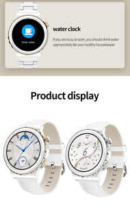 Magnifique montre connectée Bluetooth personnalisable, prise d'appel, waterproof, en céramique (selon modèle).