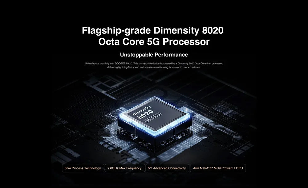 Smartphone robuste DOOGEE DK10 Chargement Rapide 5G