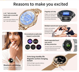 Montre intelligente pour femme à écran AMOLED Android, IOS,