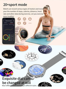 Montre intelligente pour femme à écran AMOLED Android, IOS,