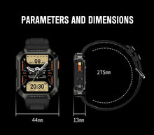 Montre intelligente militaire sport robuste et durable, étanche IP68, écran HD 2.01, Bluetooth, voix, Android, IOS