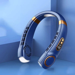 Super ventilateur léger de cou Portable, mains libres avec LED et mode festival,  5 vitesses, ventilateur Portable de 4000 mAh, Rechargeable.