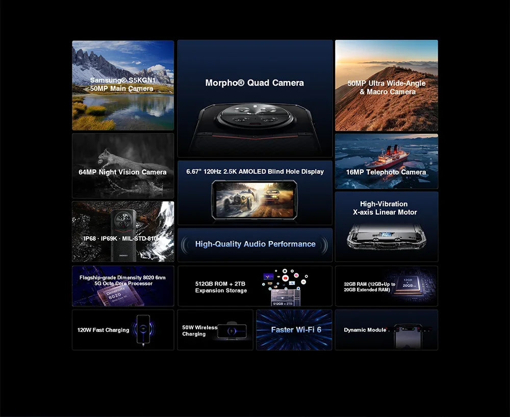 Smartphone robuste DOOGEE DK10 Chargement Rapide 5G