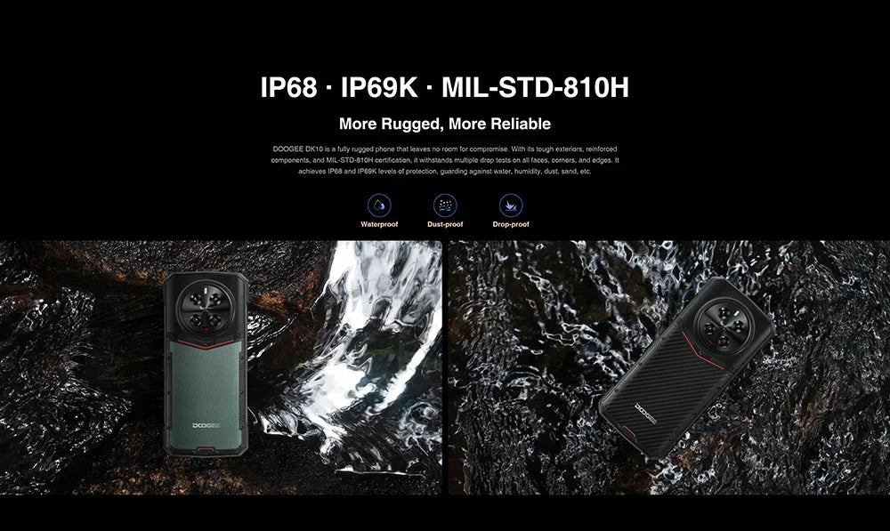 Smartphone robuste DOOGEE DK10 Chargement Rapide 5G
