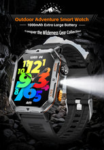 2025- 2026 Montre Militaire intelligente Robuste GPS 1000Mah batterie boussole 3ATM tactique étanche Sport lampe de poche BT