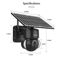 Caméra TUYA avec panneau solaire, détection de mouvement PIR,  prend en charge Alexa