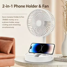 Mini ventilateur pliable rechargeable USB-C – 3 vitesses, silencieux, batterie 1800 mAh