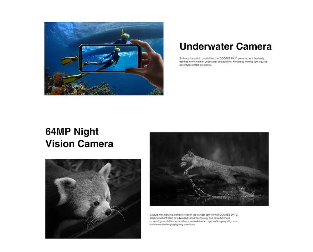 Smartphone robuste DOOGEE DK10 Chargement Rapide 5G