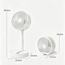 Mini ventilateur pliable rechargeable USB-C – 3 vitesses, silencieux, batterie 1800 mAh