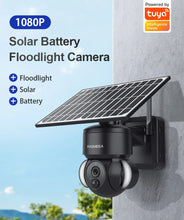 Caméra TUYA avec panneau solaire, détection de mouvement PIR,  prend en charge Alexa