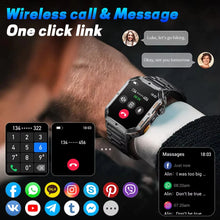 2025- 2026 Montre Militaire intelligente Robuste GPS 1000Mah batterie boussole 3ATM tactique étanche Sport lampe de poche BT