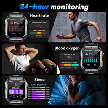 2025- 2026 Montre Militaire intelligente Robuste GPS 1000Mah batterie boussole 3ATM tactique étanche Sport lampe de poche BT