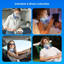 Super ventilateur léger de cou Portable, mains libres avec LED et mode festival,  5 vitesses, ventilateur Portable de 4000 mAh, Rechargeable.