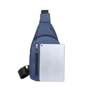 Sacoche pour homme avec chargeur USB à épaule ou en bandoulière, sacoche de voyage à bandoulière
