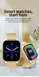 Superbe montre connectée Fashion Luxury, élégante et imperméable pour Smartphone Android et IOS.