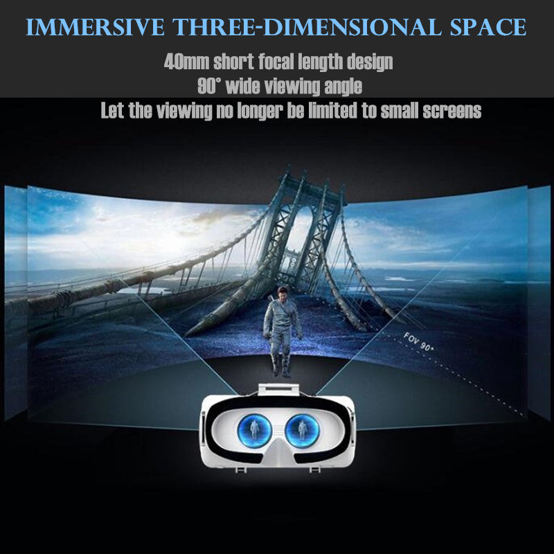 Lunettes de réalité virtuelle 3D originales, boîte stéréo VR, casque Google pour smartphone IOS Android,