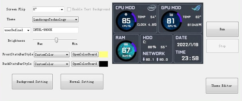 Nouvel écran secondaire TYPE-C IPS 3.5 pouces ordinateur CPU GPU RAM HDD MonitorUSB affichage pour AIDA64