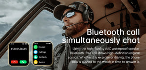 Montre Militaire Robuste Ip68 Waterproof Bluetooth Call MK66