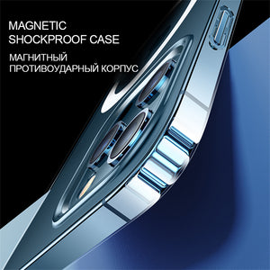 Coque pour chargement Magsafe magnétique sans fil pour Smartphone 12 11 13 Pro MAX XR X XS MAX 7 8 Plus SE 2020.