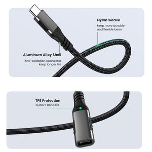 Câble d'extension Haut de Gamme  USB type-C mâle vers femelle, USB3.2 Gen2