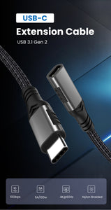 Câble d'extension Haut de Gamme  USB type-C mâle vers femelle, USB3.2 Gen2
